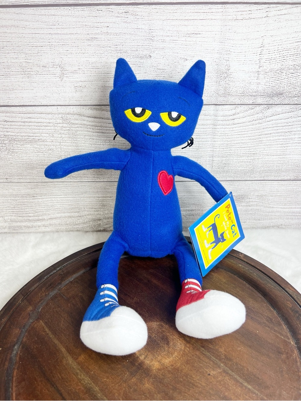 Pete The Cat Doll 14” Plush I Love My White Shoes Red Heart Blue Stuffed Animal